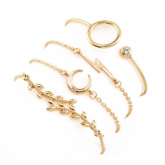 'Anise' Gold Bracelet Set - Picture 6 of 11